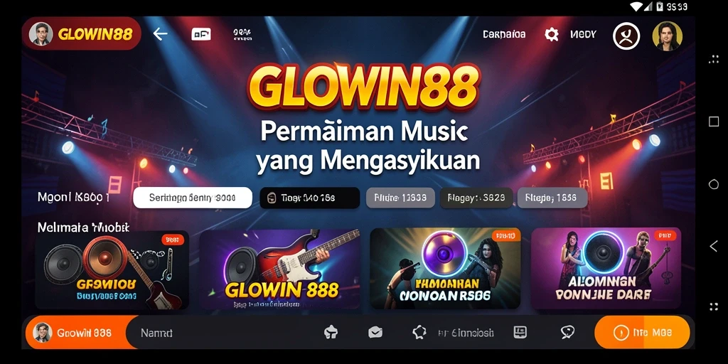 Tampilan gameplay GLOWIN88 yang penuh warna dan dinamis.