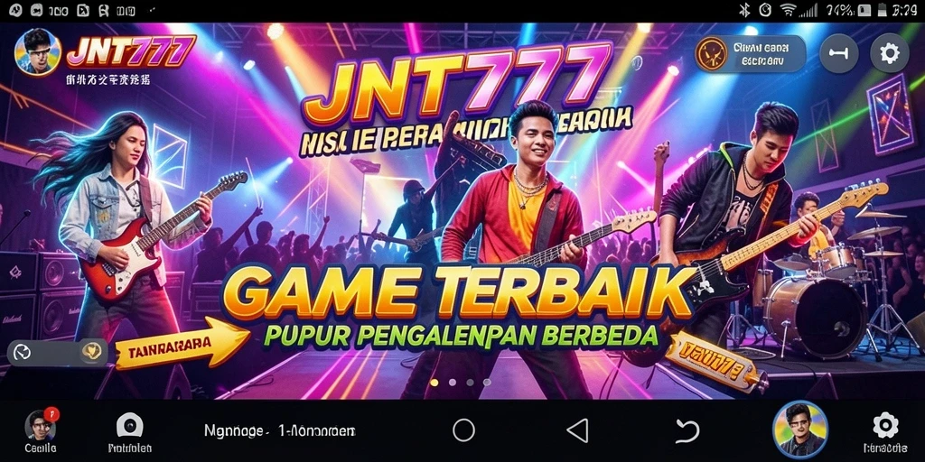 Tampilan gameplay JNT777 yang menarik dengan fitur musik interaktif.