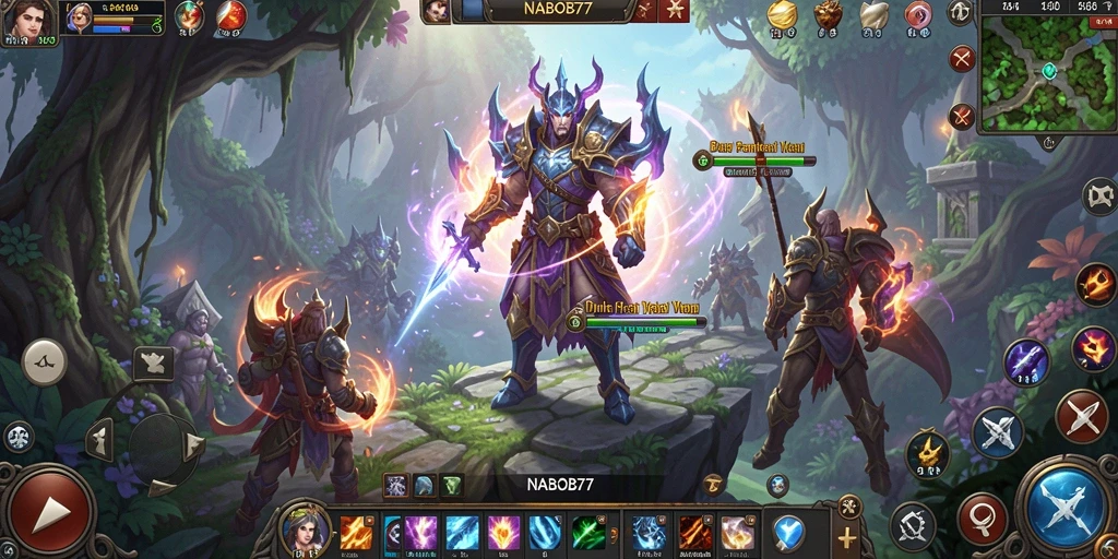 Screenshot dari gameplay NABOB77 yang menunjukkan aksi pertarungan seru.