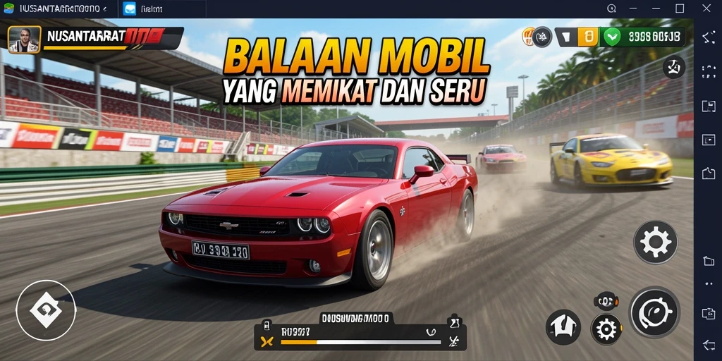 Gameplay seru dalam balapan mobil di NUSANTARATOTO.