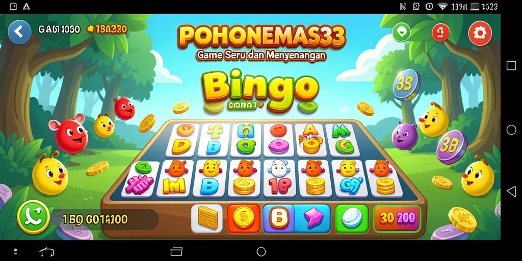 Tampilan menarik dari gameplay Bingo POHONEMAS33.