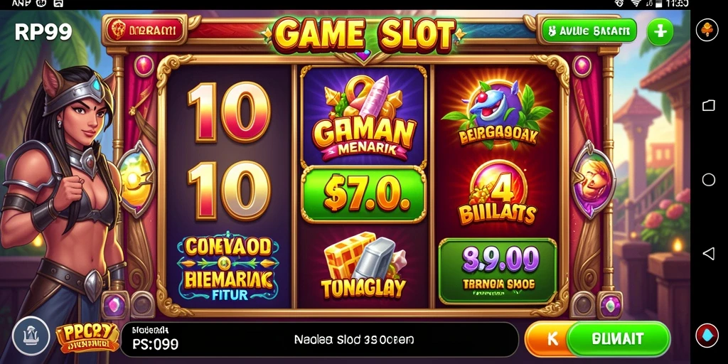 Tampilan gameplay RP99 yang menawan dengan fitur slot menarik.