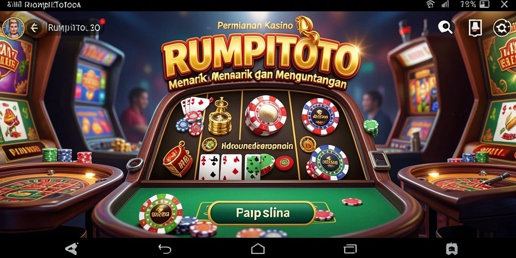 Tampilan utama permainan RUMPITOTO dengan grafik Kasino yang menarik.