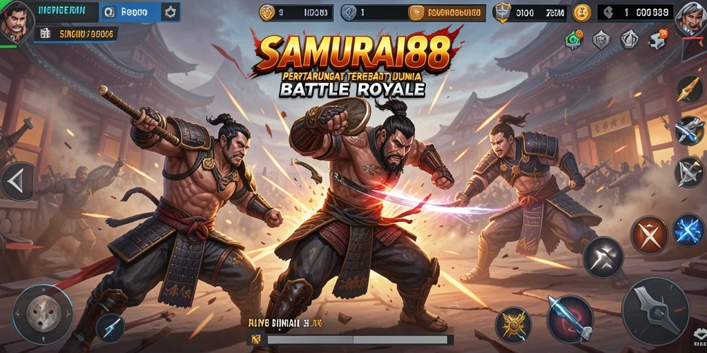 Tangkapan layar <strong>SAMURAI88</strong> menunjukkan momen epic pertempuran Battle Royale.