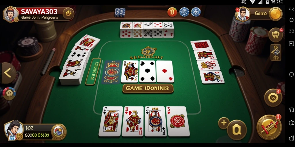 Screenshot gameplay SAVAYA303 menampilkan keseruan bermain domino.