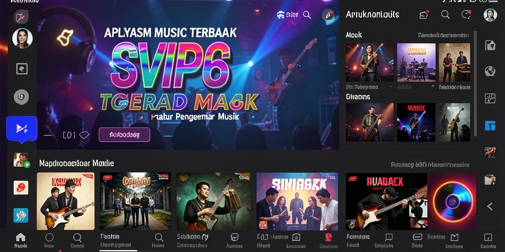 Tampilan menarik dari gameplay SVIP6 dengan berbagai pilihan musik.