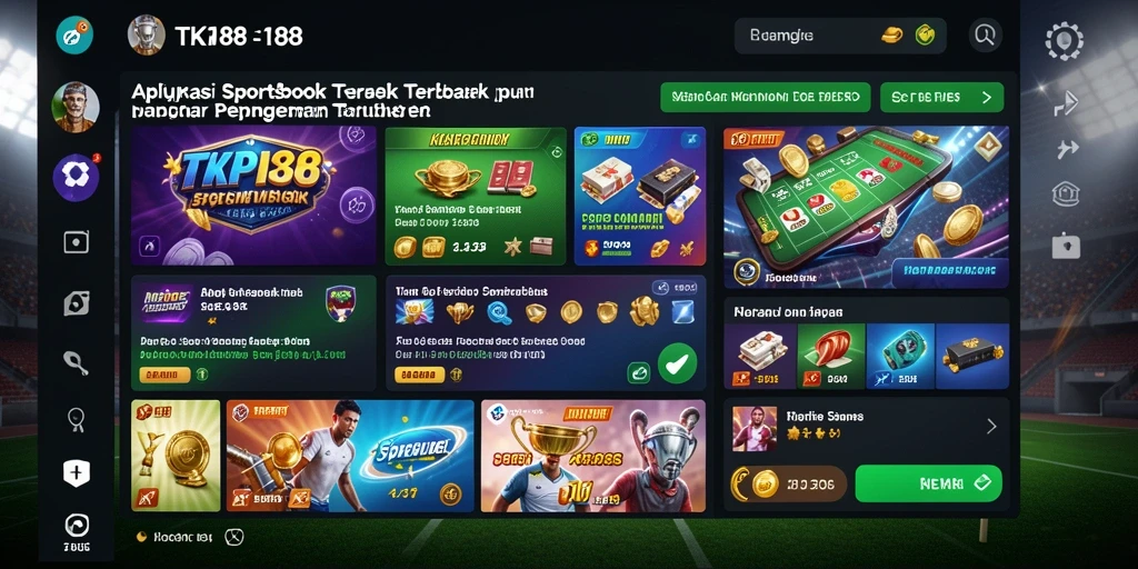 Screenshot utama TKP188 menunjukkan pengalaman taruhan olahraga yang menarik.