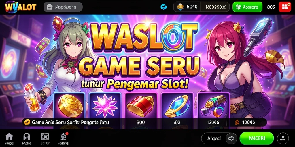 Screenshot gameplay WASLOT menampilkan karakter anime yang beraksi.